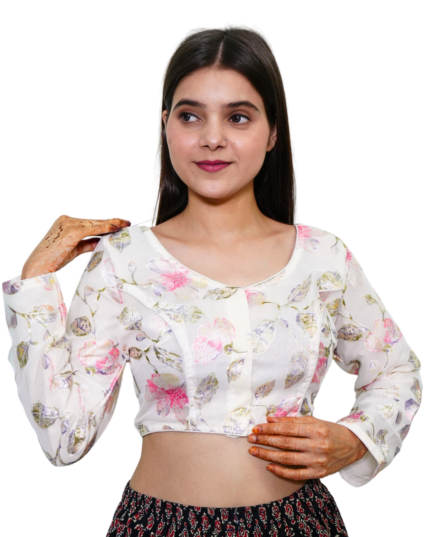 Chandni Phool Silk Blouse