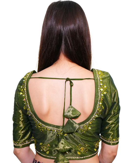 Emerald Green Princess Cut Blouse