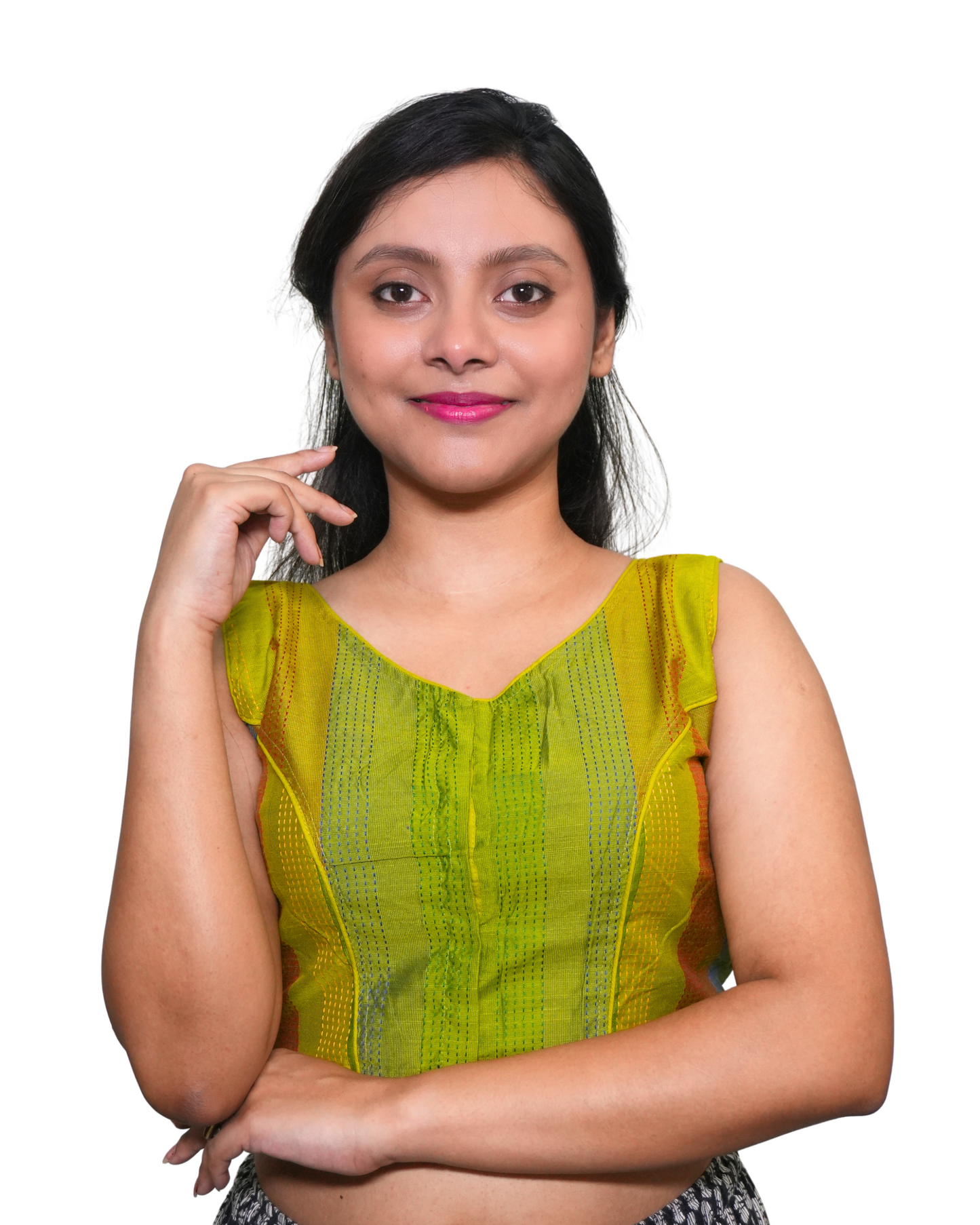 Mehkaari Kantha Stitch Sleeveless Blouse