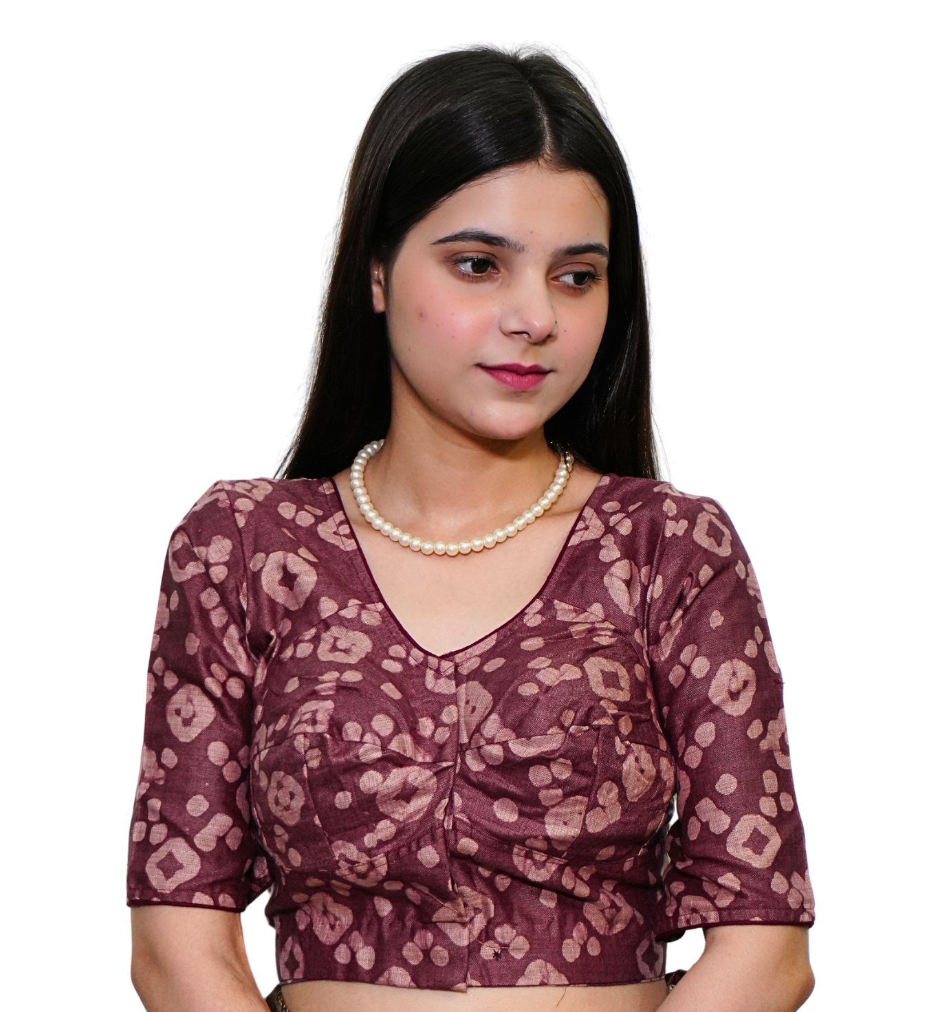 Gulab Batik Rust Blouse