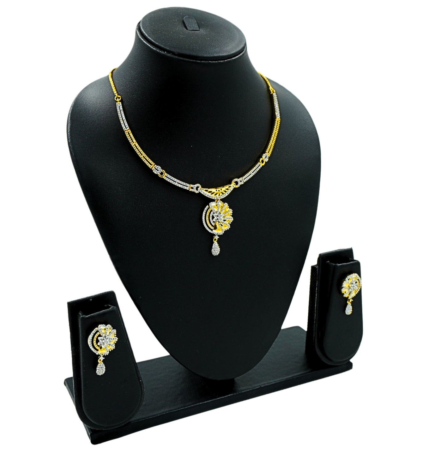 Celestial Radiance Dual-Tone Pendant Set