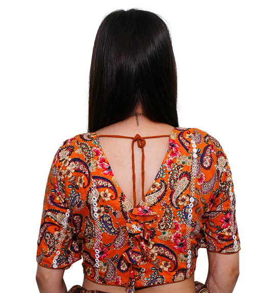 Saffron Paisley Mirror Blouse