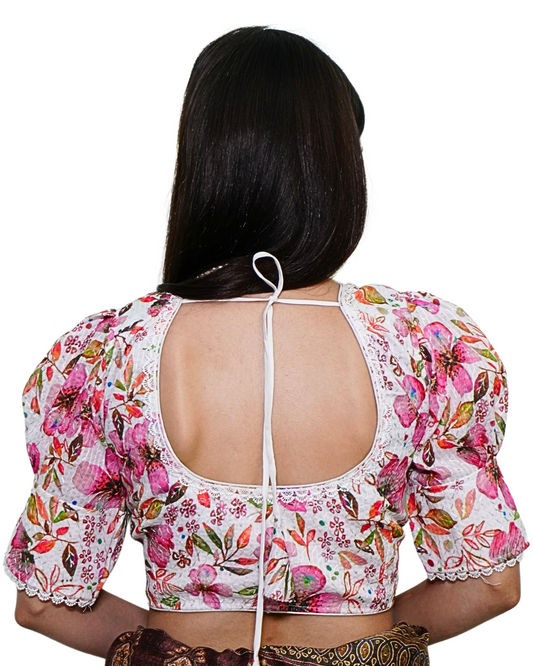 Gulbahar Bloom Puff Sleeve Blouse