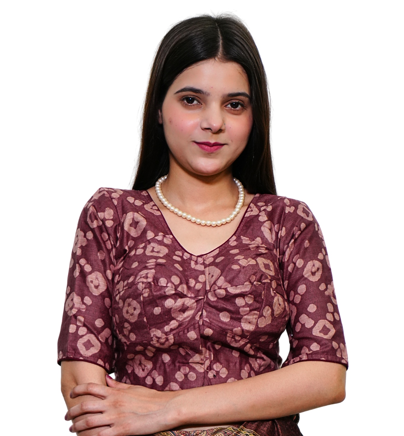 Gulab Batik Rust Blouse