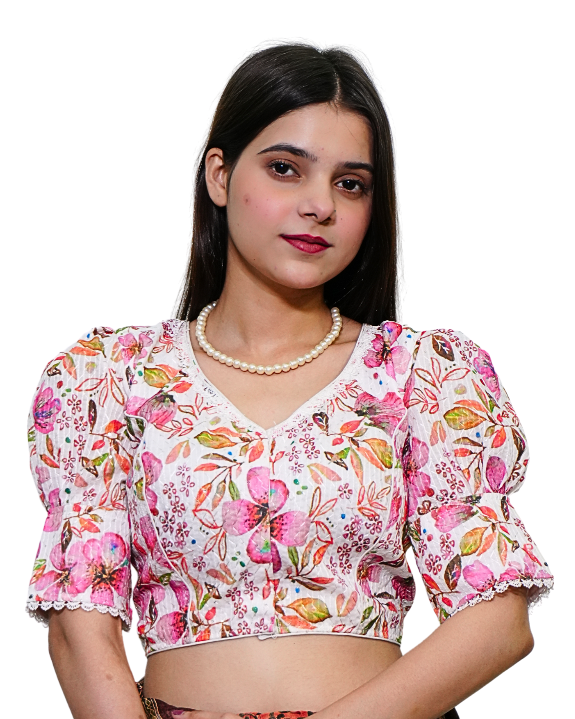 Gulbahar Bloom Puff Sleeve Blouse
