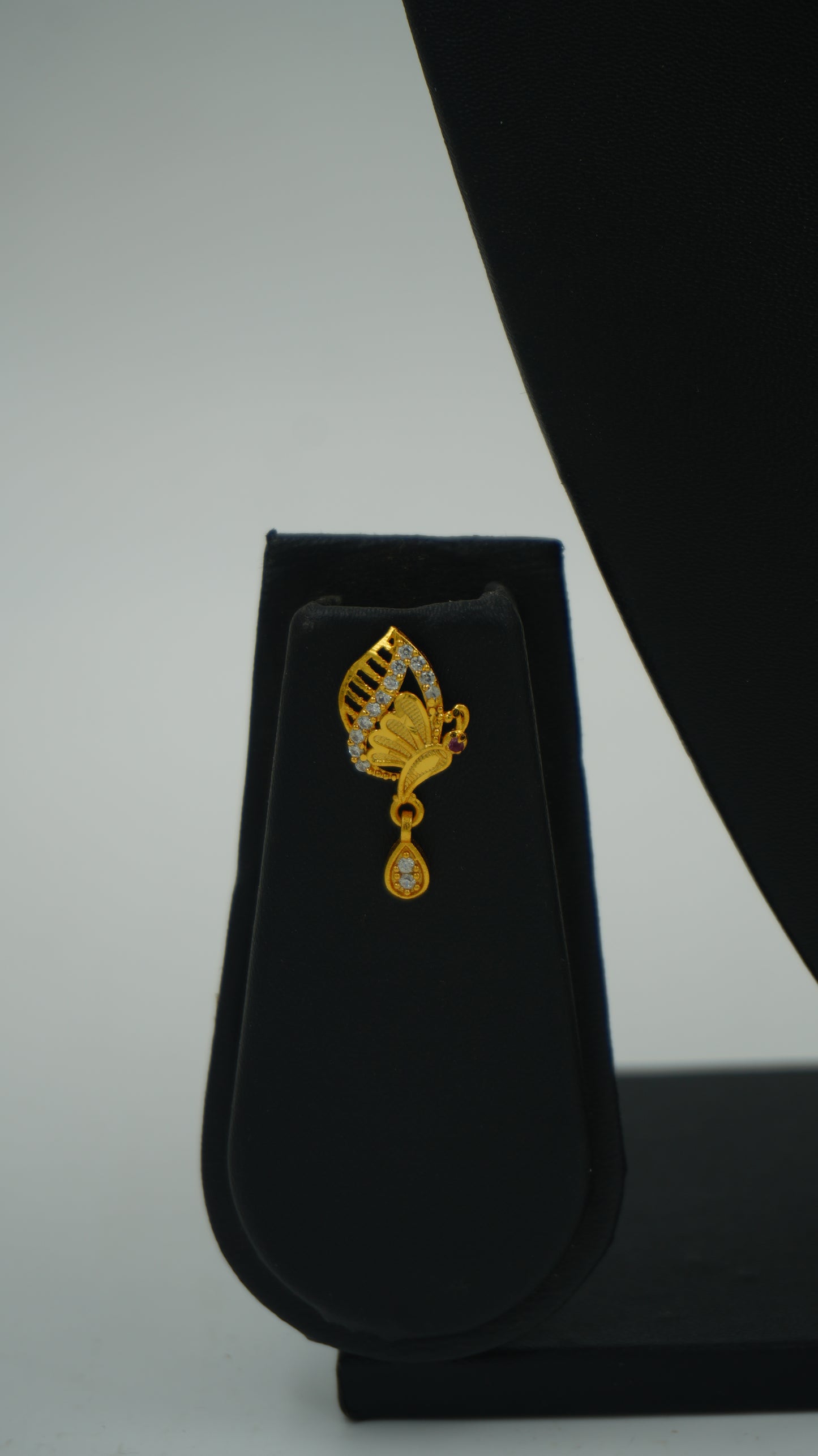 Butterfly Gold-Tone Pendant Set