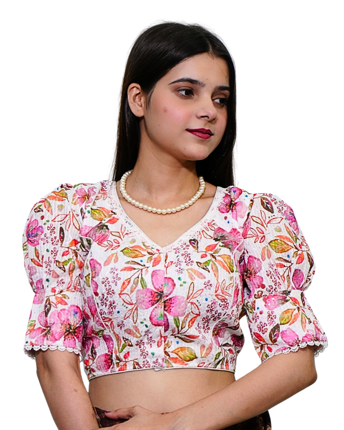 Gulbahar Bloom Puff Sleeve Blouse