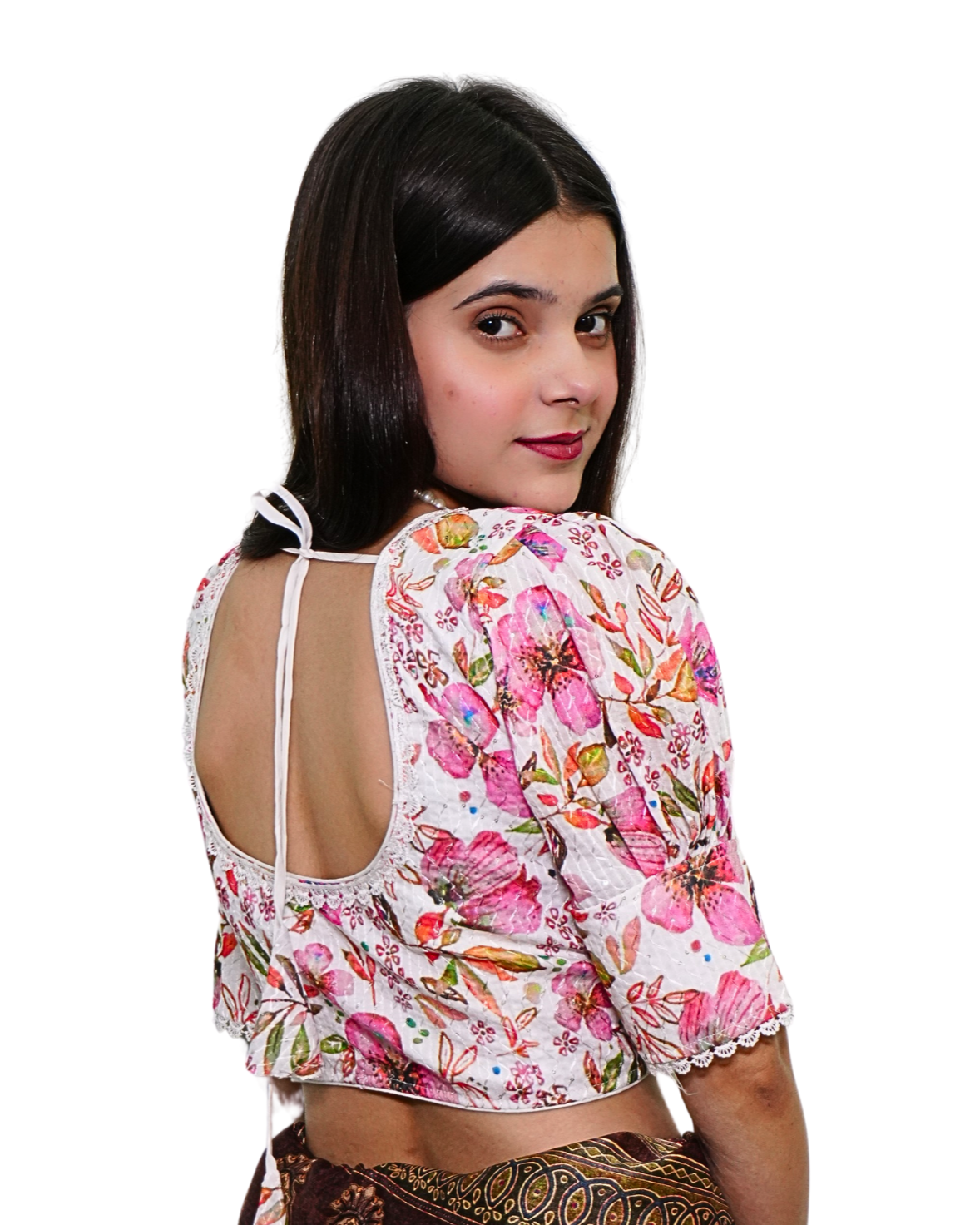 Gulbahar Bloom Puff Sleeve Blouse