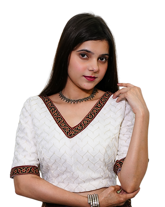 White V-Neck Elegance Blouse