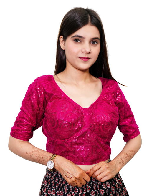 Gulabi Glam Sequin Blouse