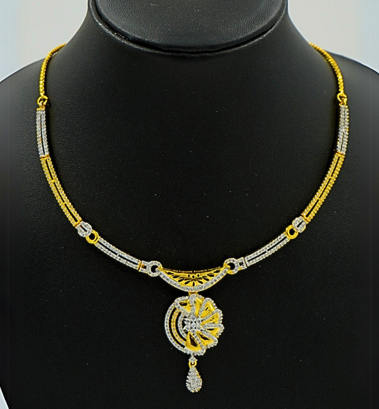 Celestial Radiance Dual-Tone Pendant Set